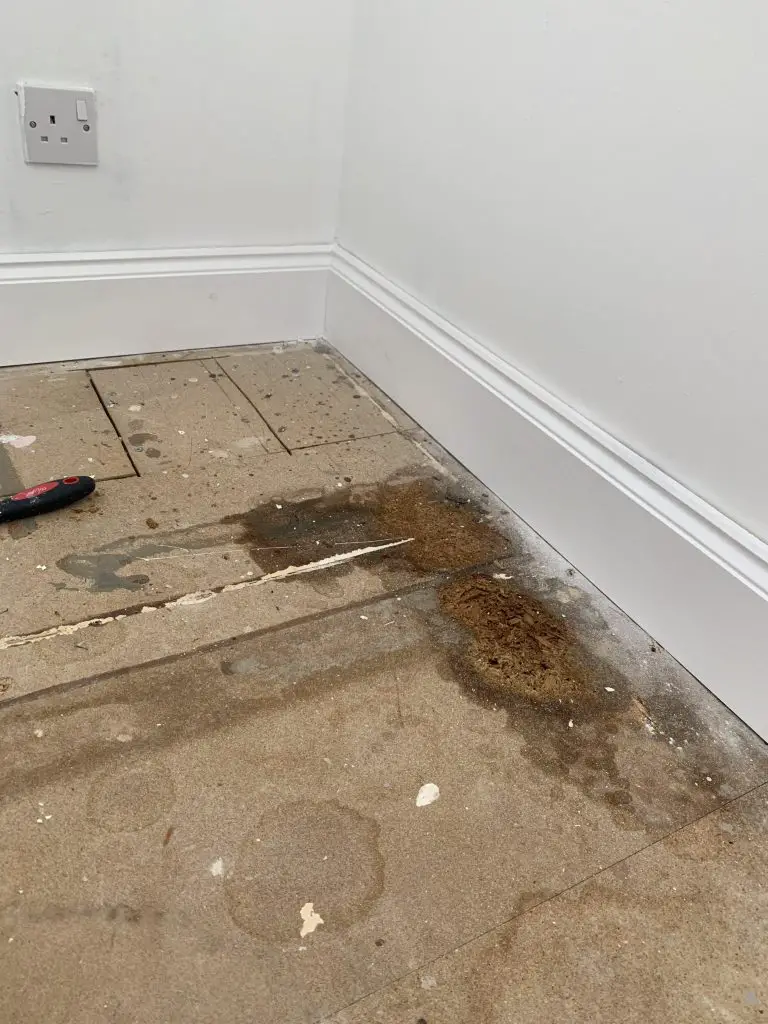 Damp floors in old houses under floor leaks